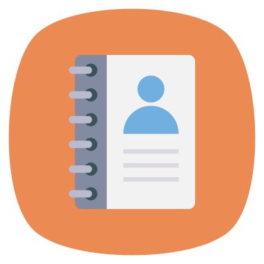 Defter ve kitap için Düz simge başlat 