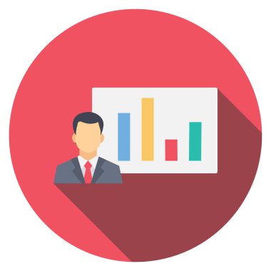 Grafik & çizelgesi için Yönetim Düz simgesi