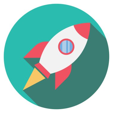 Planets Flat icons for rocket &  astronaut