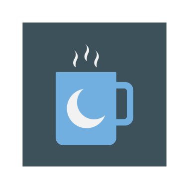 Çay ve fincan için Gündüz & Gece Düz simgeleri 