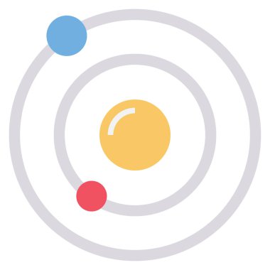 Planets Flat icons for milky way  & macrocosm 