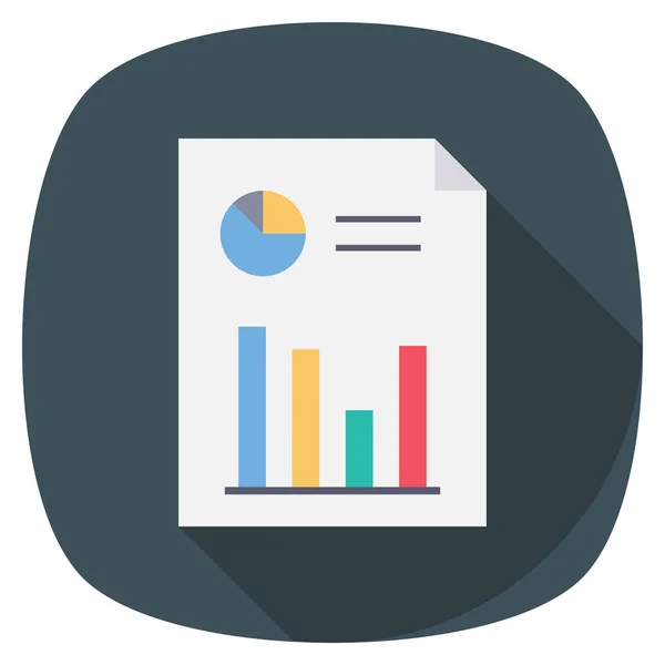 Start Platt Ikon För Diagram Rapport — Stock vektor