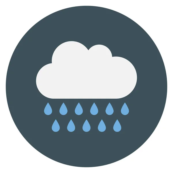 Weather Flat Icon Rain Drizzle — Stock Vector