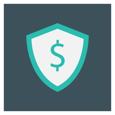 Management Flat icon for shield  & secure 