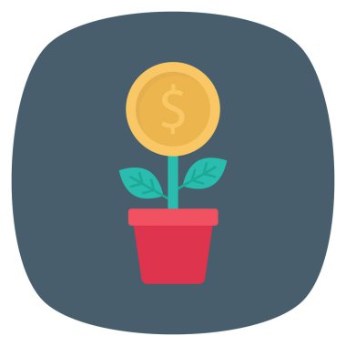 Dolar artışı için Para Düzlüğü simgeleri 