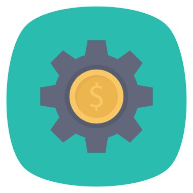 Dolar & madeni para için Para Düz simgeleri 