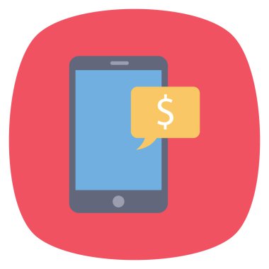 İleti & bildirimi için Para Düzlüğü simgeleri 