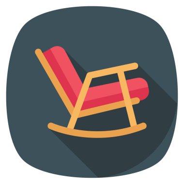 Sandalye & koltuğu için düz mobilya simgeleri