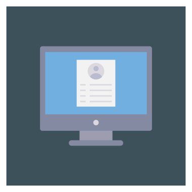 Profil & Cv için İş Görüşmesi Düz simgesi 