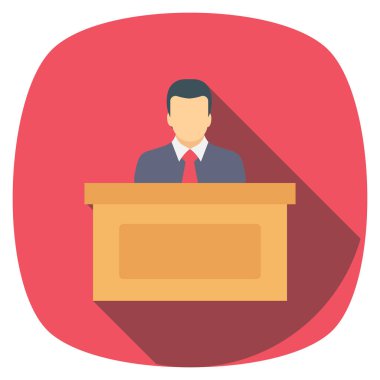 İşe alma & yöneticisi için İş Görüşmesi Düz simgesi 