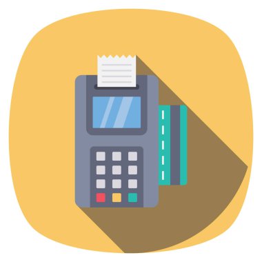 Money Flat icons for machine  & credit card 