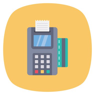 Money Flat icons for machine  & credit card 