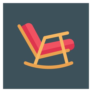 Sandalye & koltuğu için düz mobilya simgeleri