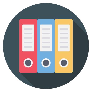 & Arşiv belgeleri için Yönetim Düz simgesi 