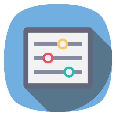 Seviye & ses için Yönetim Düz simgesi