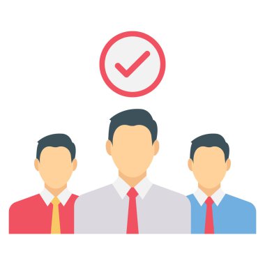 & Aday seçmek için İş Görüşmesi Düz simgesi