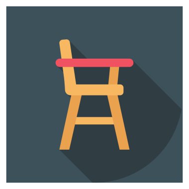 Masa ve sandalye için düz mobilya simgeleri