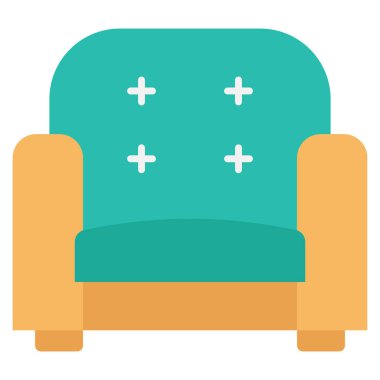 Koltuk ve koltuklar için düz mobilya simgeleri