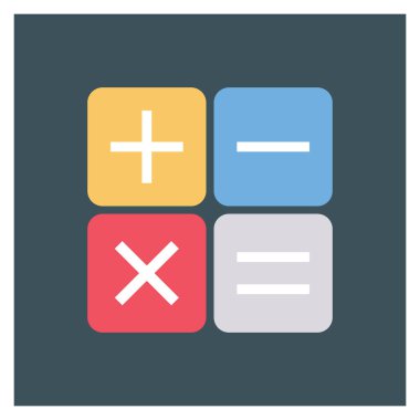 Management Flat icon  for calculation  & mathematics 
