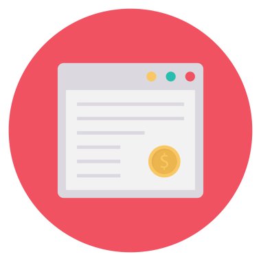 Money Flat icons for web page  & browser