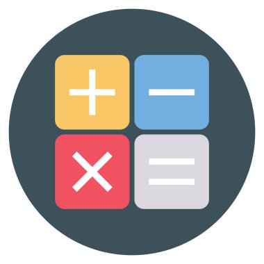 Management Flat icon for calculation  & mathematics 