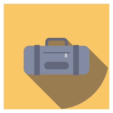 Sağlıklı yaşam bagaj ve bagaj için düz simge 