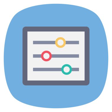 Seviye & ses için Yönetim Düz simgesi