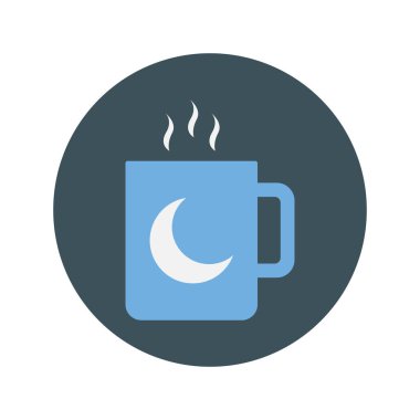 Çay ve fincan için Gündüz & Gece Düz simgeleri 