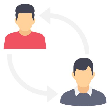 Çalışanların & yöneticisi için Yönetim Düz simgesi 