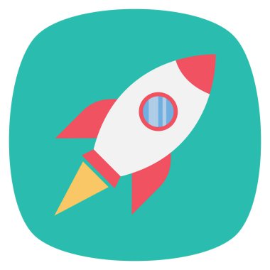 Planets Flat icons for rocket &  astronaut