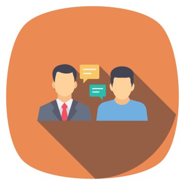 Metin & kabarcığı için Yönetim Düz simgesi 