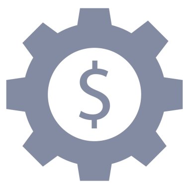 Management Flat icon for currency  & money 