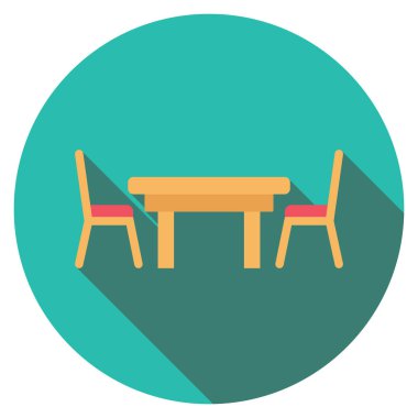 Koltuk & tablosu için Mobilya Düz simgeleri