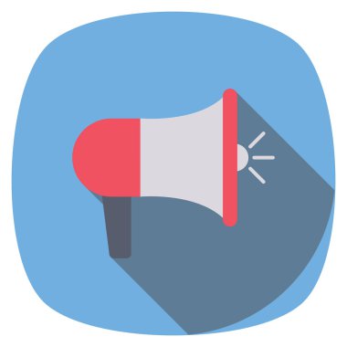 Sinema yassı ikonu, vektör illüstrasyonu. hoparlör