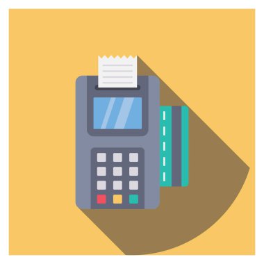 Money Flat icons for machine  & credit card 