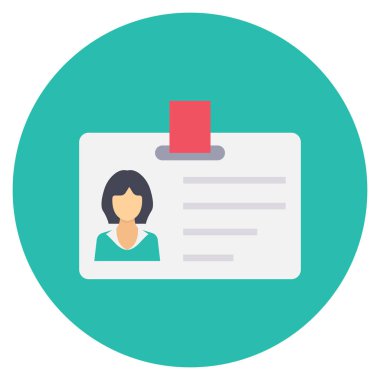 Kart & kişisel için İş Görüşmesi Düz simgesi