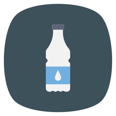 Sağlıklı yaşam şişe ve kutu için düz simge 