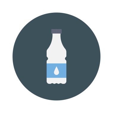 Sağlıklı yaşam şişe ve kutu için düz simge 