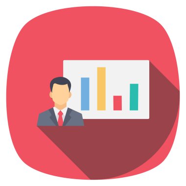 Grafik & çizelgesi için Yönetim Düz simgesi