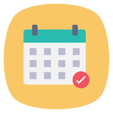 Tarih ve ay için İş Görüşmesi Düz simgesi 