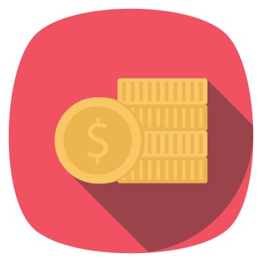 Money Flat icons for coin  & currency 
