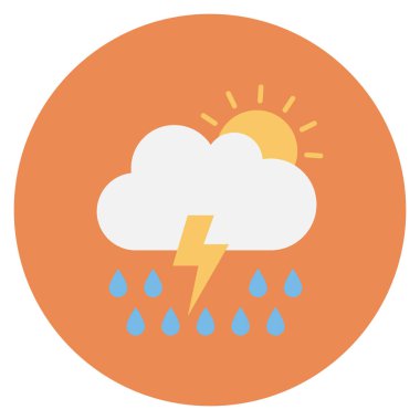 Bulut & gök gürültüsü için hava durumu simgeleri 