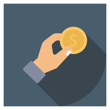 Dolar & madeni para için Para Düz simgeleri 