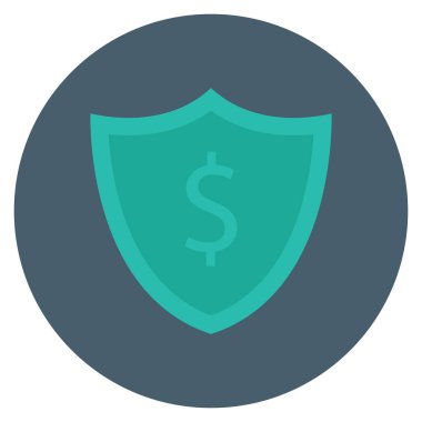 Money Flat icons for shield  & safety 