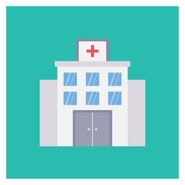 Sağlıklı yaşam Klinik ve sağlık için düz simge 