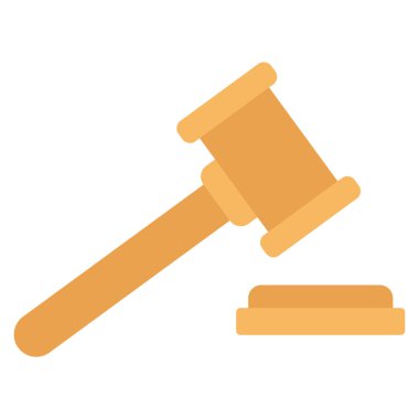 Management Flat icon  for gavel  & verdict