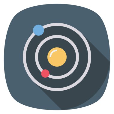 Planets Flat icons for milky way  & macrocosm 