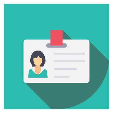 Kart & kişisel için İş Görüşmesi Düz simgesi