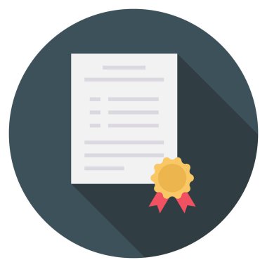 Diploma ve madalya için Yönetim Düz simgesi 