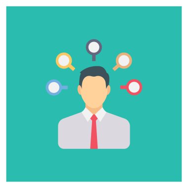 Aday & kullanıcı için İş Görüşmesi Düz simgesi 